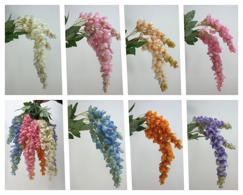 OULI® WISERIA ARTIFIKOA SUIBERGINE - Kalitate handiko Wisteria apainketa artifiziala