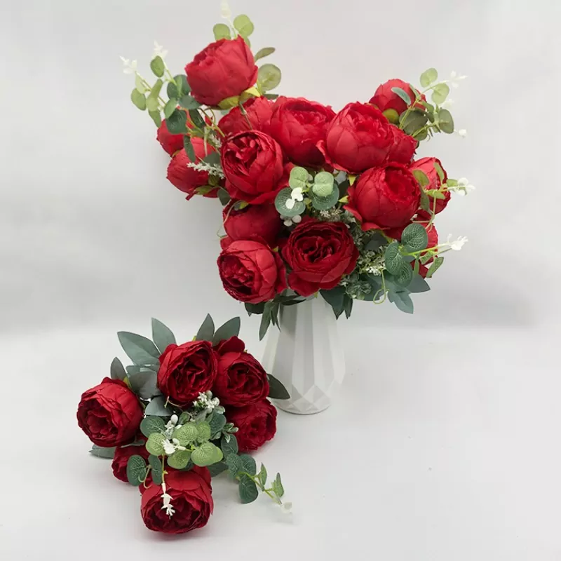 Zetazko loreak faux peony sorta